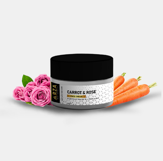 Carrot and Rose Face Cream with Carrot Extract and Rose Hydrosol for Healthy skin – 50g