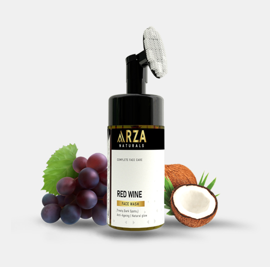 Red Wine Face Wash with Red Wine Extract & Coconut Oil for Natural Glow and Dark Spots-100ml